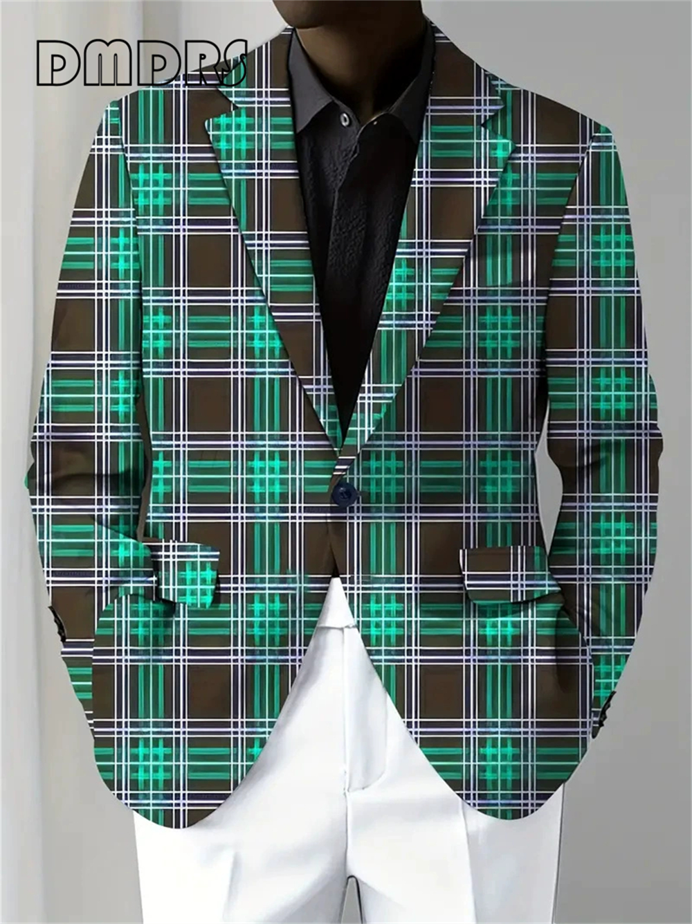 Men'S Fashion Night Out - Fashion Checkered Men's Suit Jacket -
