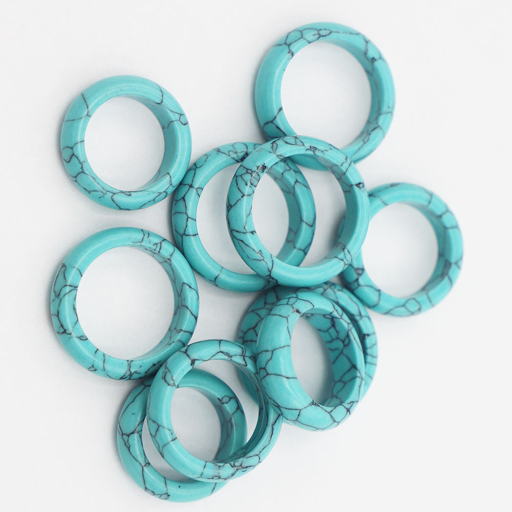 Mens Fashion In 1920 - Turquoise Stone Ring 1PC Semi-Precious Stone