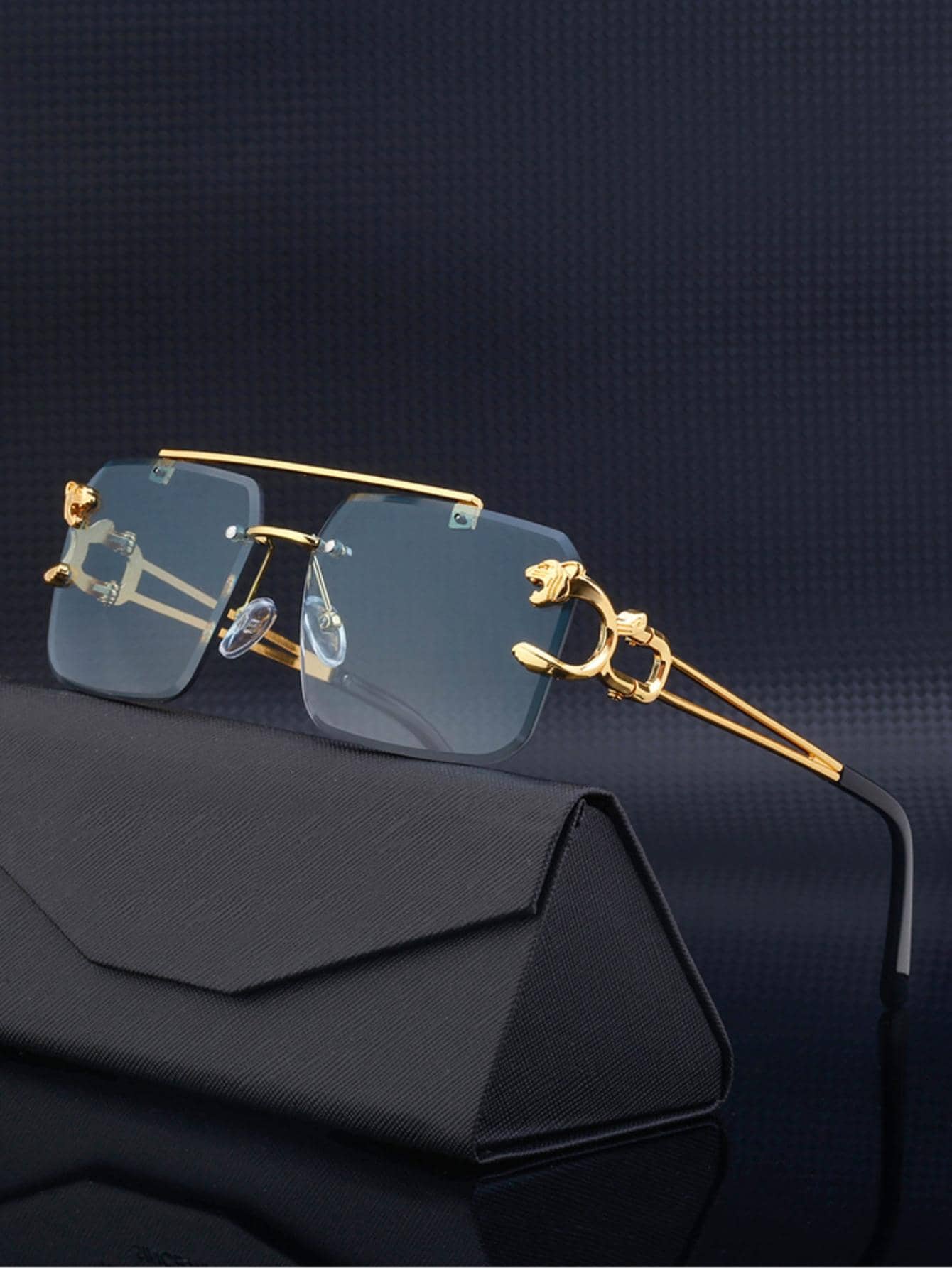 Men Fashion Elegant - 1pair Men Rimless Fashion Glasses Elegant
