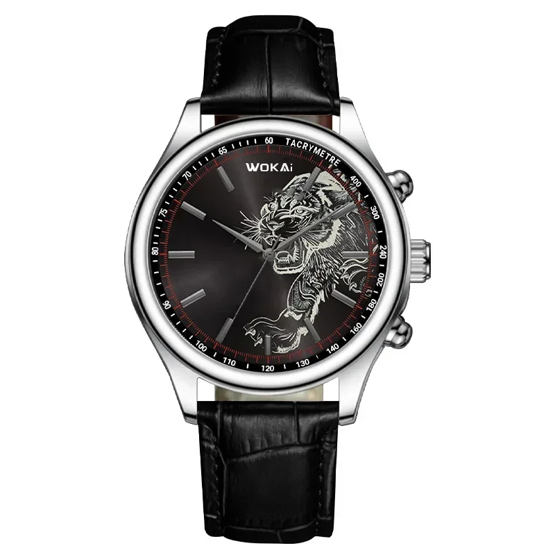 Men'S Fashion Quartz Watch Wokai - 2024 New Fashion Tiger Watch WOKAI