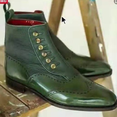 Men Fashion Elegant - Men's Leather Suede Chelsea Boots Side