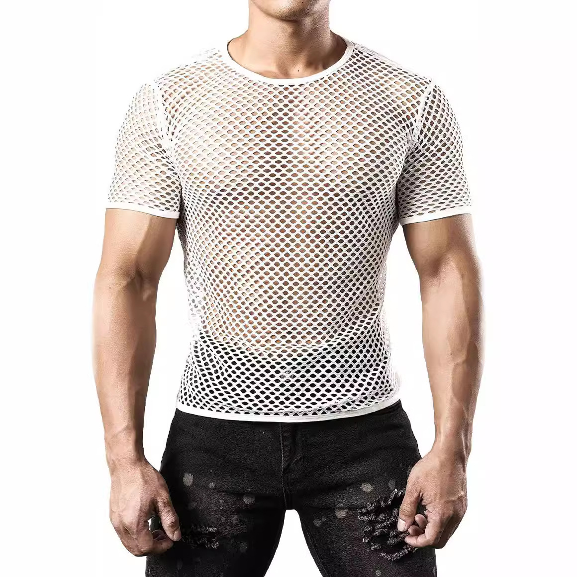 Sexy Hollow Out Mens Black Fis - Men'S Fashion Night Out recensie en prijs