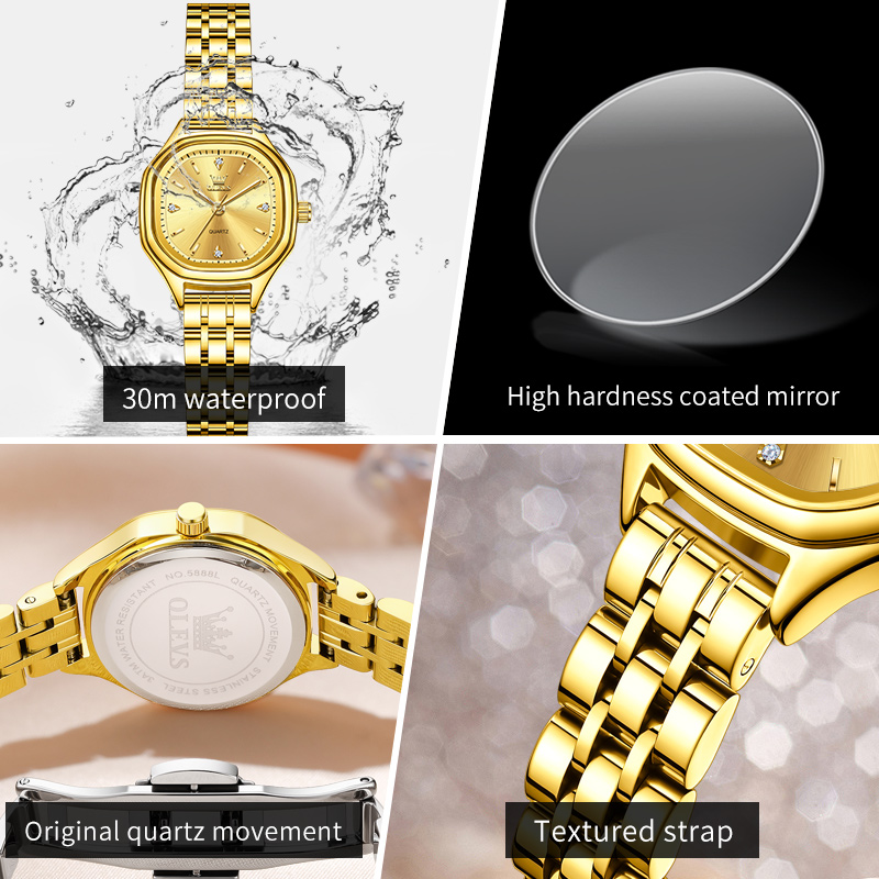 OLEVS 5888 Ladies Watches Gold - Men Fashion Elegant recensie en prijs