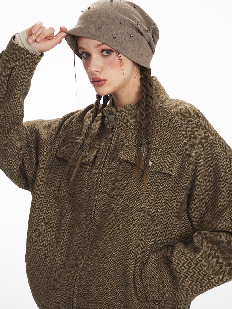 Korean Style Loose Woolen Stan - Harrington Jacket recensie en prijs
