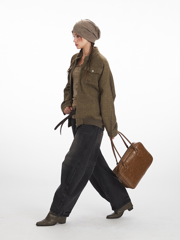 Korean Style Loose Woolen Stan - Harrington Jacket recensie en prijs