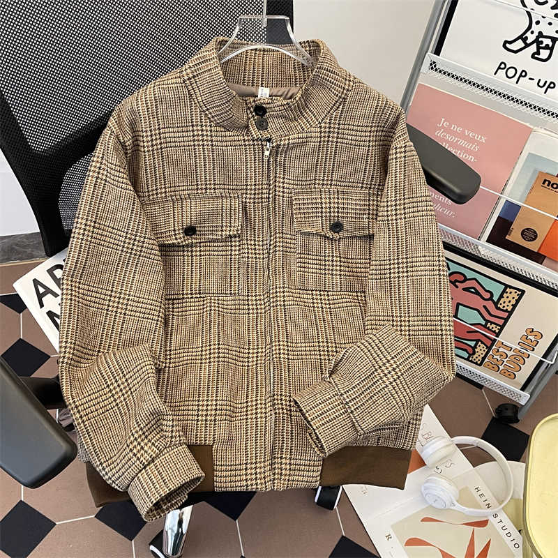 Women's Brown Plaid Autumn Jac - Harrington Jacket recensie en prijs