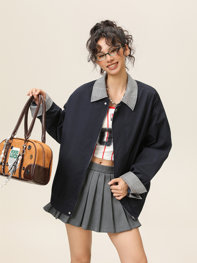 Miu Style False Two-Piece Harr - Harrington Jacket recensie en prijs