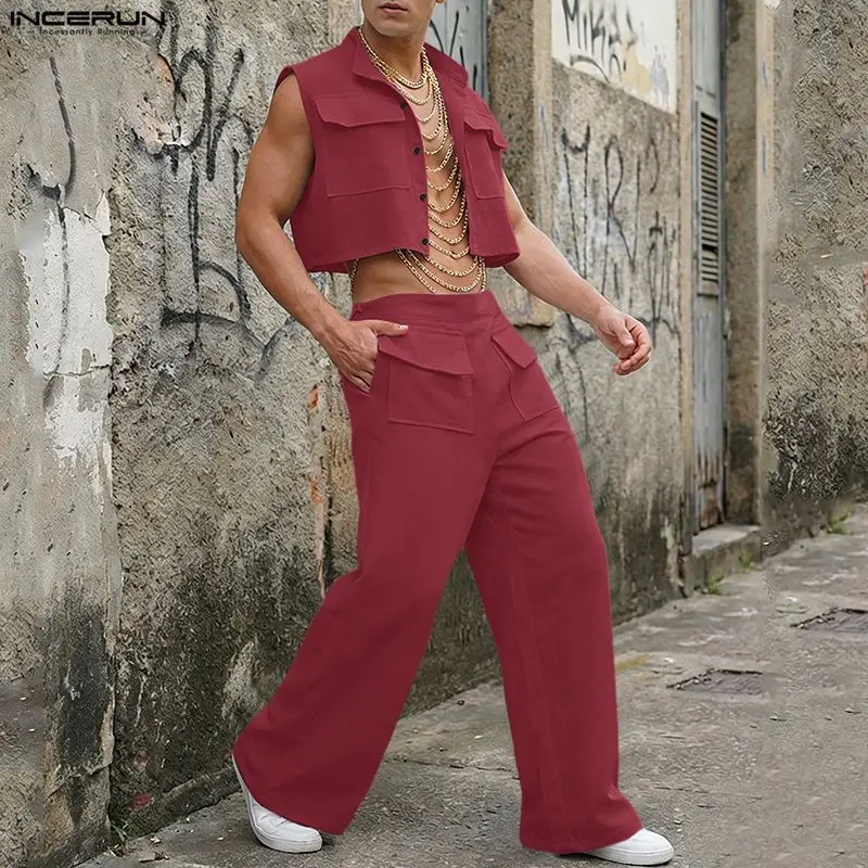 INCERUN Men Sets Solid Sleevel - Track Suit Men recensie en prijs