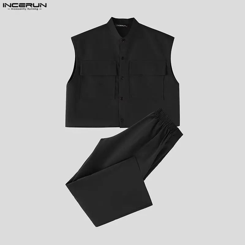 INCERUN Men Sets Solid Sleevel - Track Suit Men recensie en prijs
