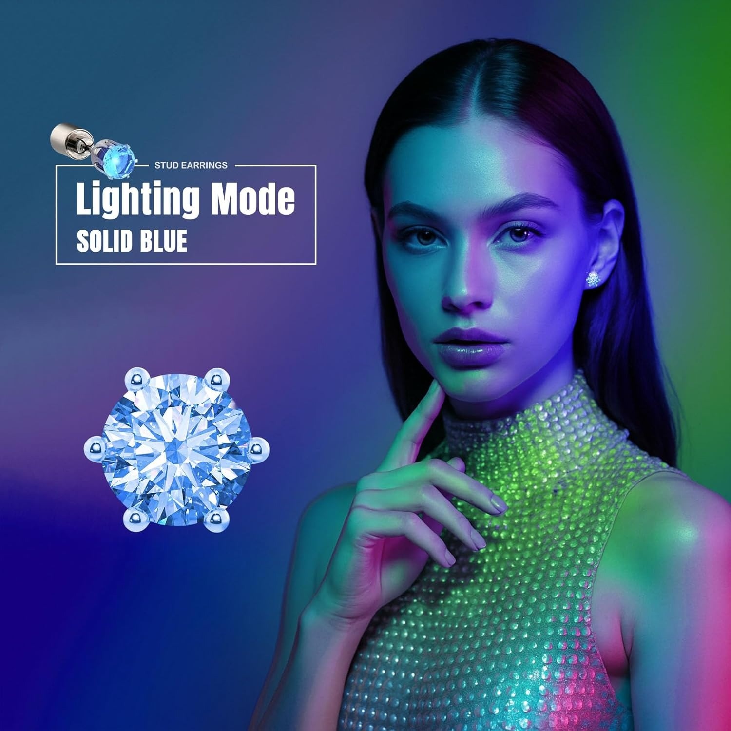 Light Up Earrings, Flashing Bl - Men'S Fashion Night Out recensie en prijs