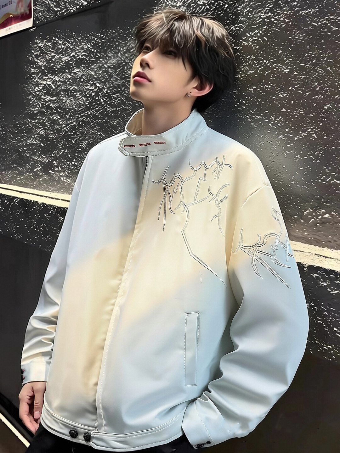 White Embroidered Short Jacket - Harrington Jacket recensie en prijs