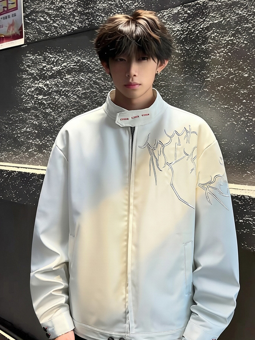 White Embroidered Short Jacket - Harrington Jacket recensie en prijs