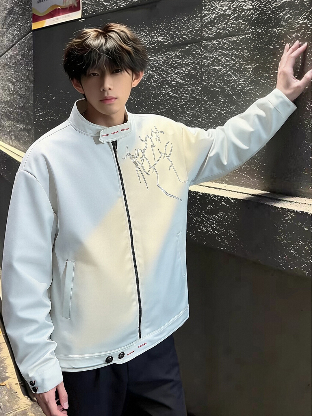 White Embroidered Short Jacket - Harrington Jacket recensie en prijs