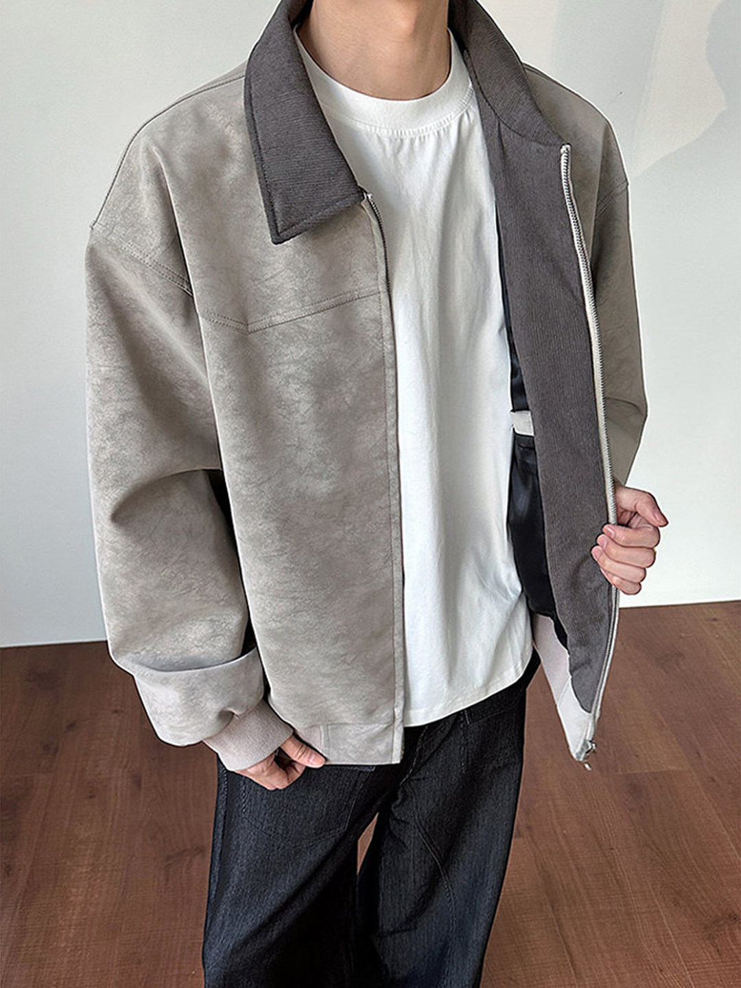 Purple Dyed PU Leather Jacket  - Harrington Jacket recensie en prijs