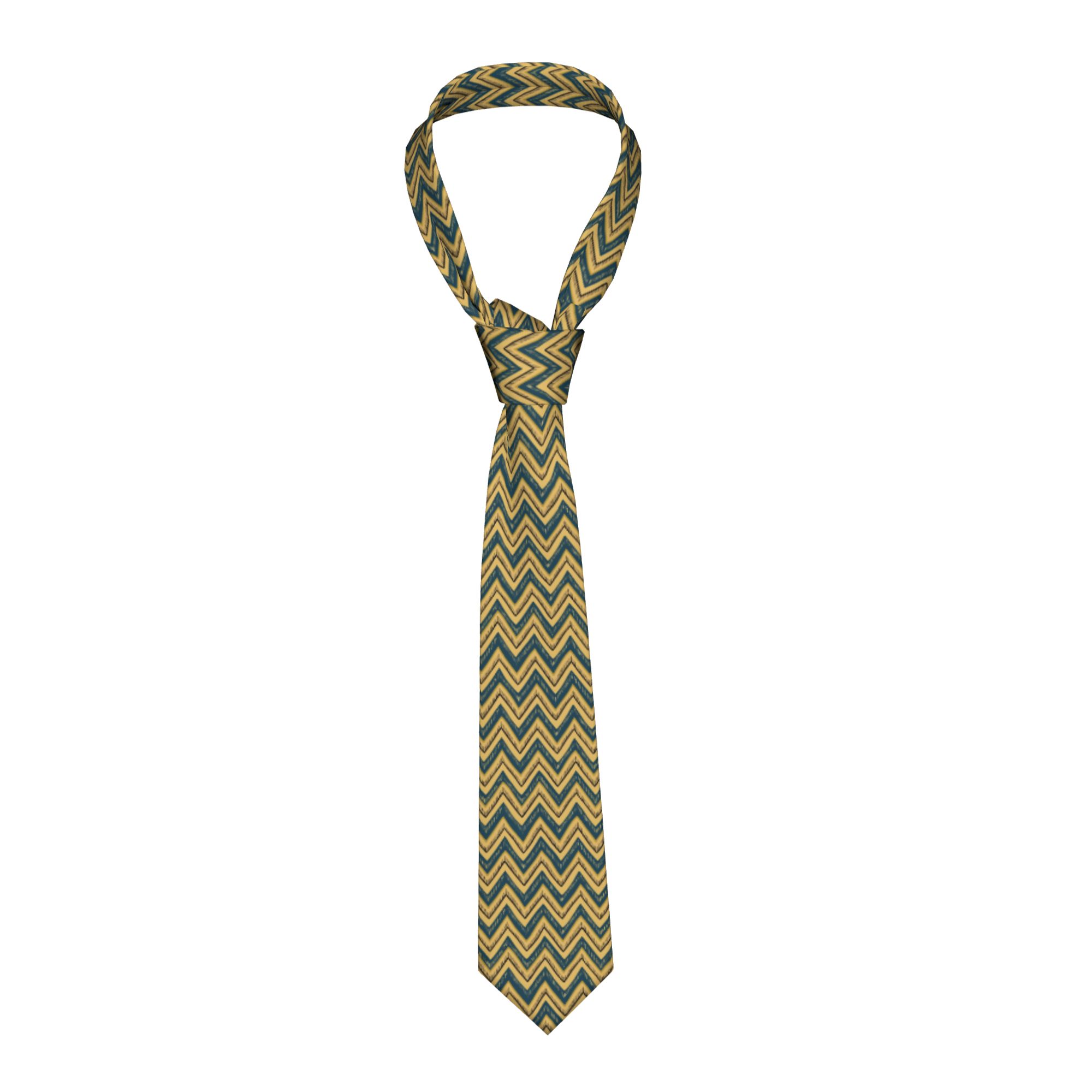 Hand Drawn Chevron Zig Zag Tie - Mens Fashion In The 1920S recensie en prijs