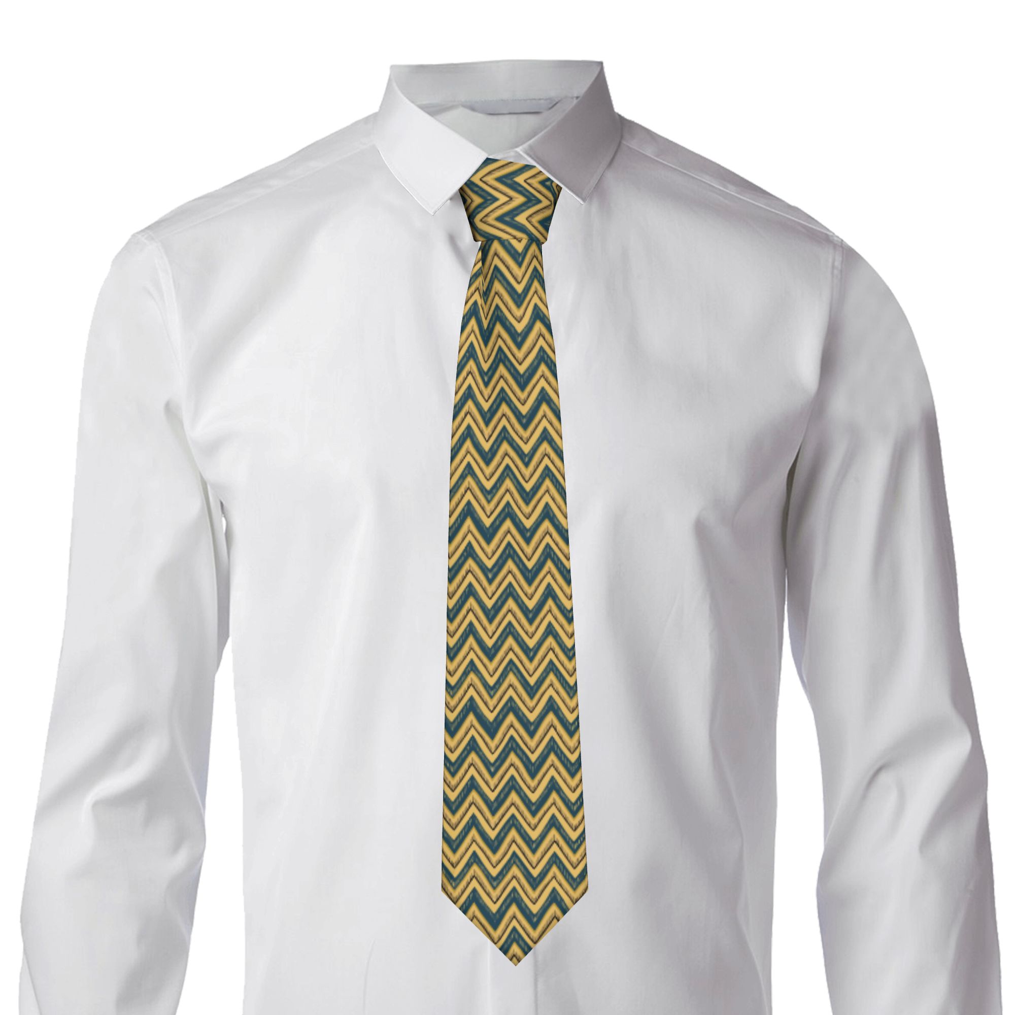 Hand Drawn Chevron Zig Zag Tie - Mens Fashion In The 1920S recensie en prijs