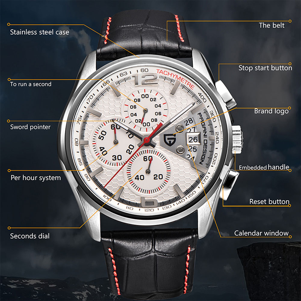 PAGANI DESIGN New PD-3306 Chro - Mens Fashion Modern recensie en prijs