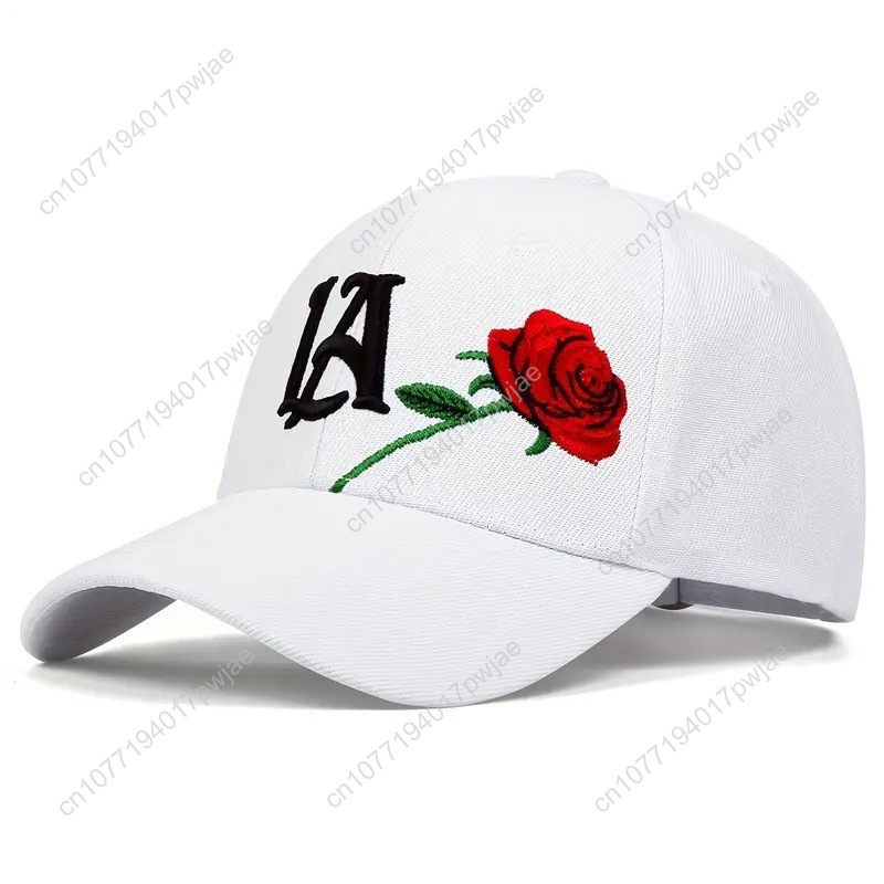 Rose-Embroidered LA Baseball C - Men'S Fashion With Hat recensie en prijs