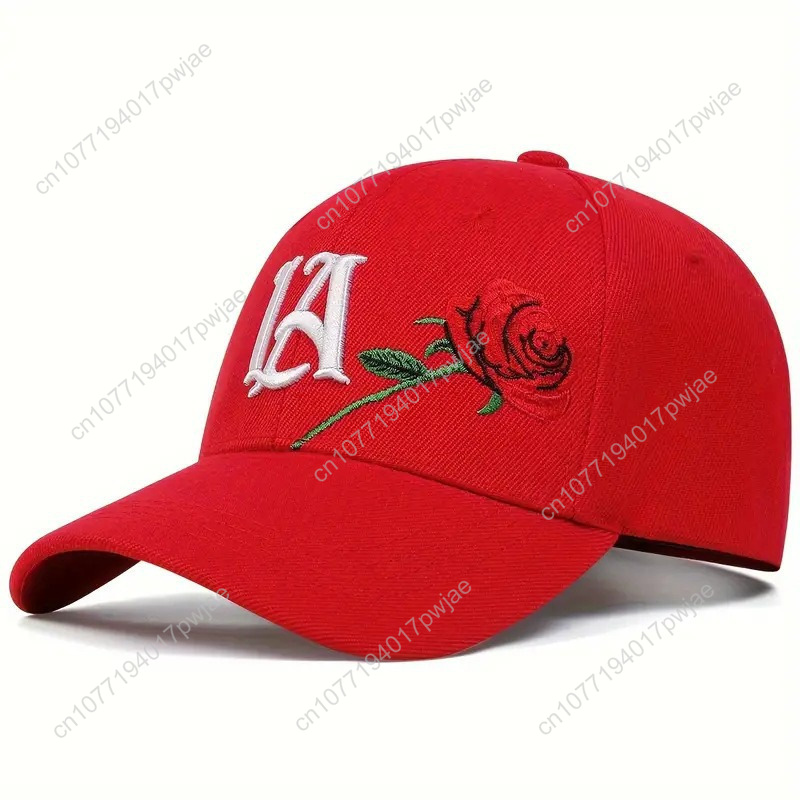 Rose-Embroidered LA Baseball C - Men'S Fashion With Hat recensie en prijs