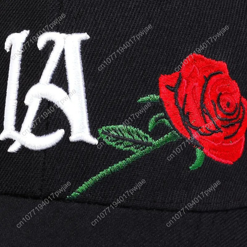 Rose-Embroidered LA Baseball C - Men'S Fashion With Hat recensie en prijs