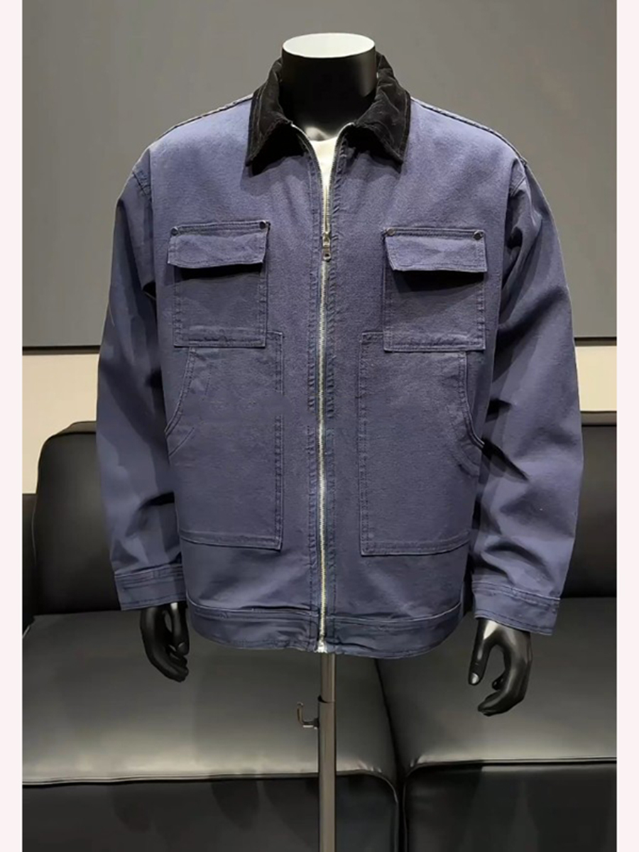 Blue Harajuku Style Stand Coll - Harrington Jacket recensie en prijs