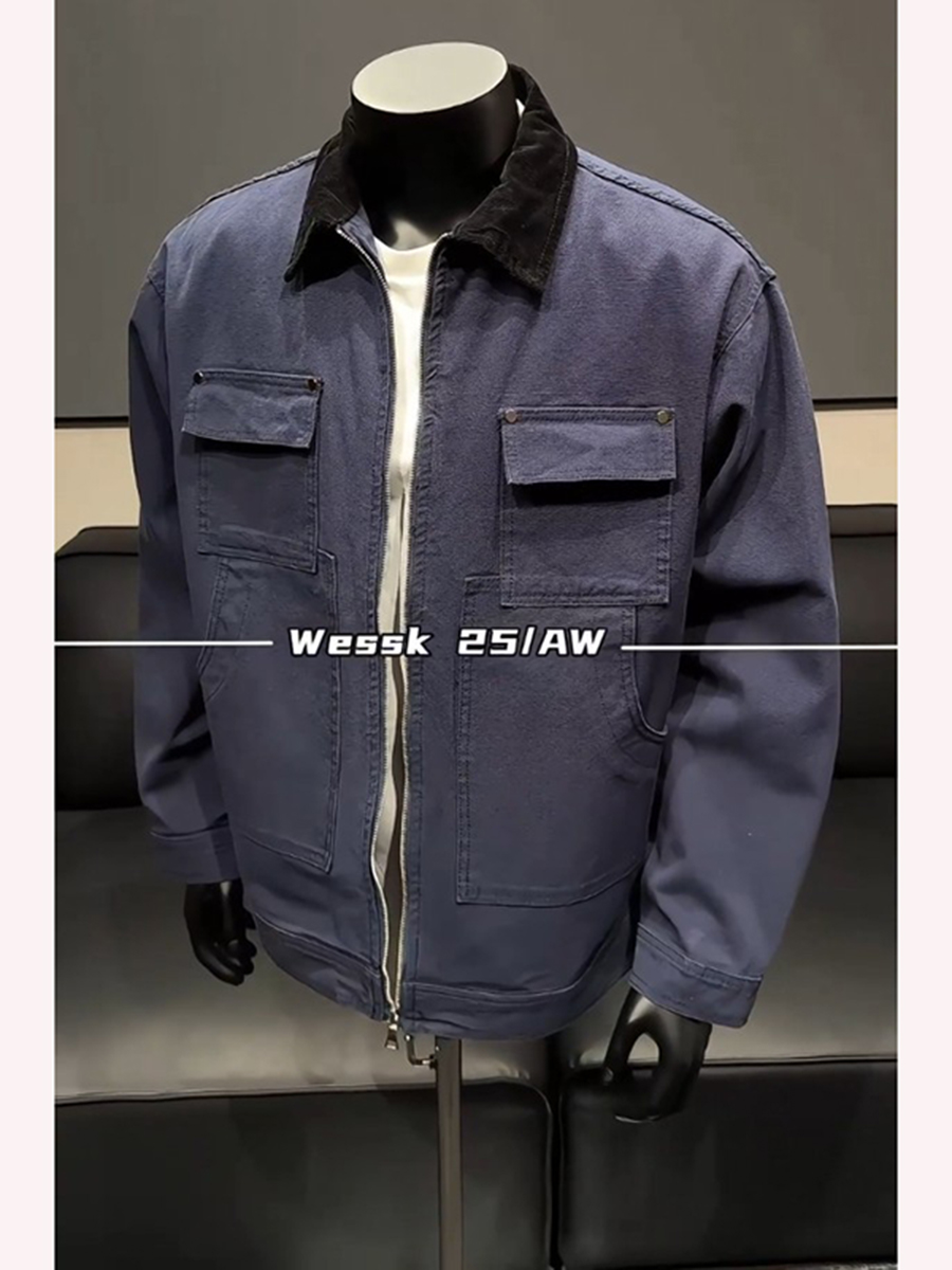 Blue Harajuku Style Stand Coll - Harrington Jacket recensie en prijs