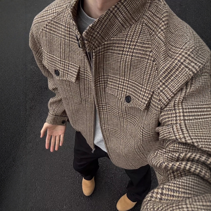 Retro Plaid Harrington Woolen  - Harrington Jacket recensie en prijs