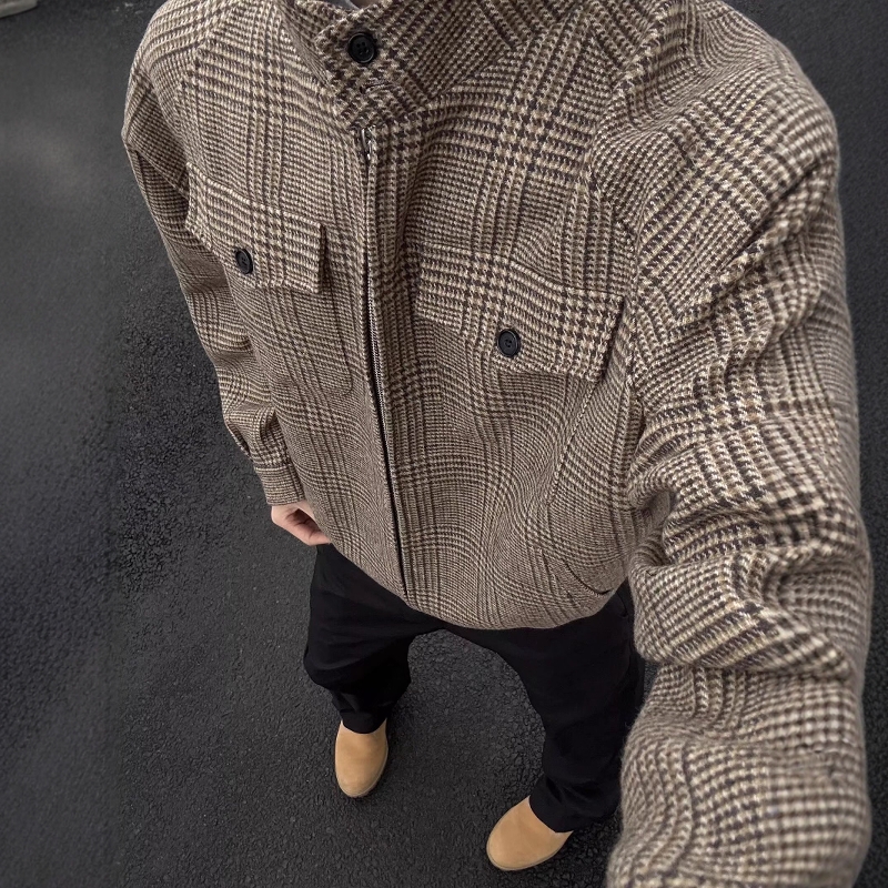 Retro Plaid Harrington Woolen  - Harrington Jacket recensie en prijs