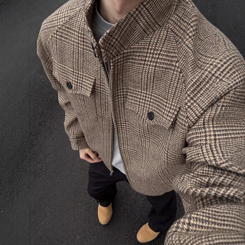 Retro Plaid Harrington Woolen  - Harrington Jacket recensie en prijs