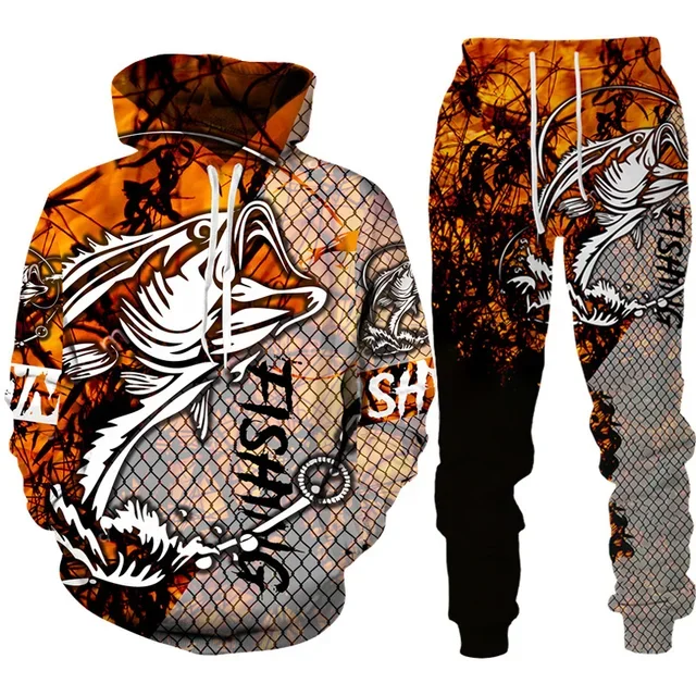 Novelty 3D Fish Printed Men Wo - Mens Fashion Camo Pants recensie en prijs