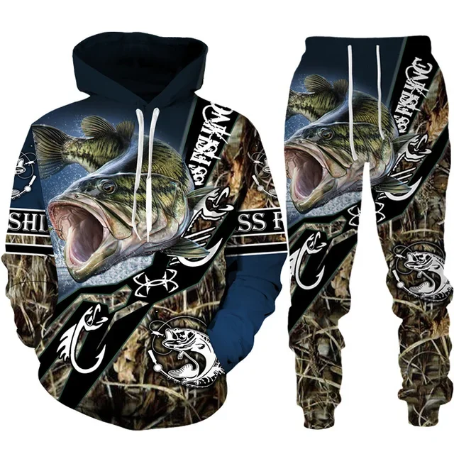 Novelty 3D Fish Printed Men Wo - Mens Fashion Camo Pants recensie en prijs