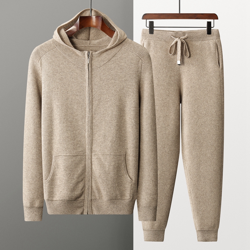 New 100% Cashmere Suit For Men - Knitted Cardigan Men recensie en prijs