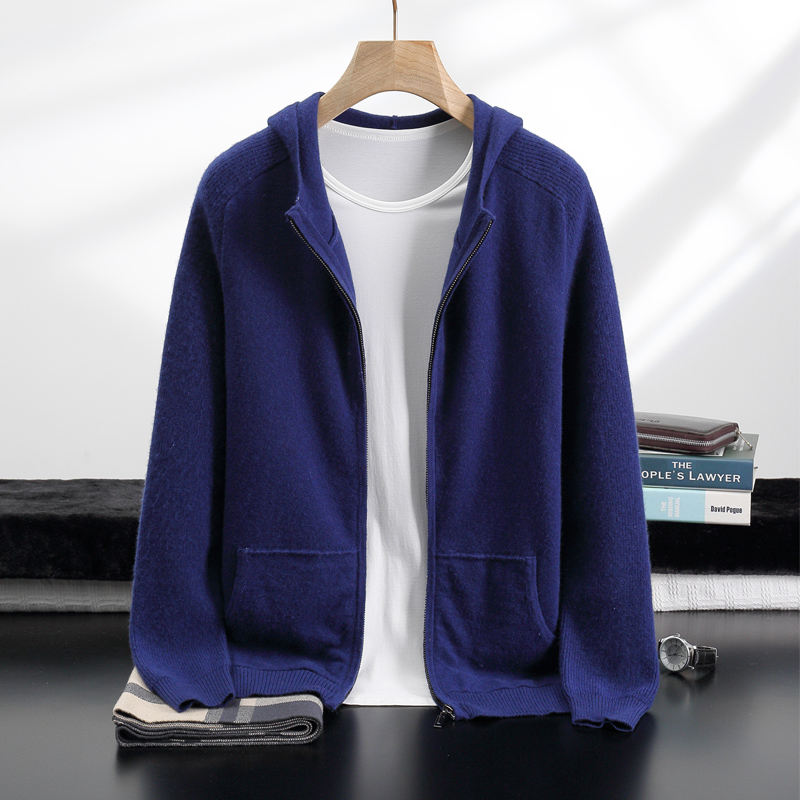 New 100% Cashmere Suit For Men - Knitted Cardigan Men recensie en prijs