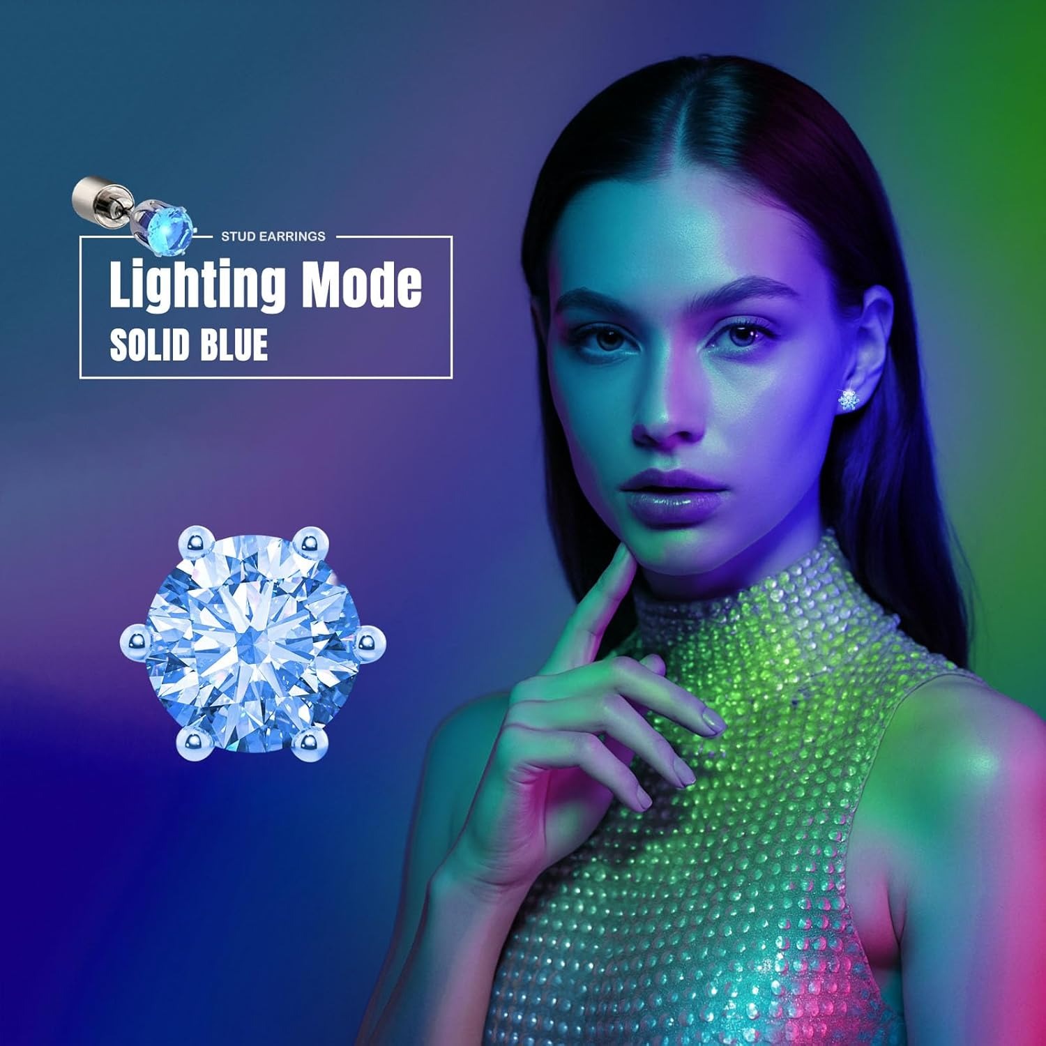 Light Up Earrings, Flashing Bl - Men'S Fashion Night Out recensie en prijs