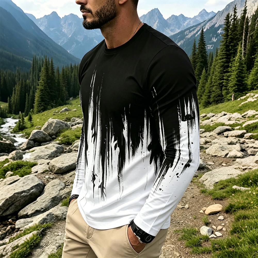Men's Gradient Ink Splash Long - Men'S Fashion For Summer recensie en prijs