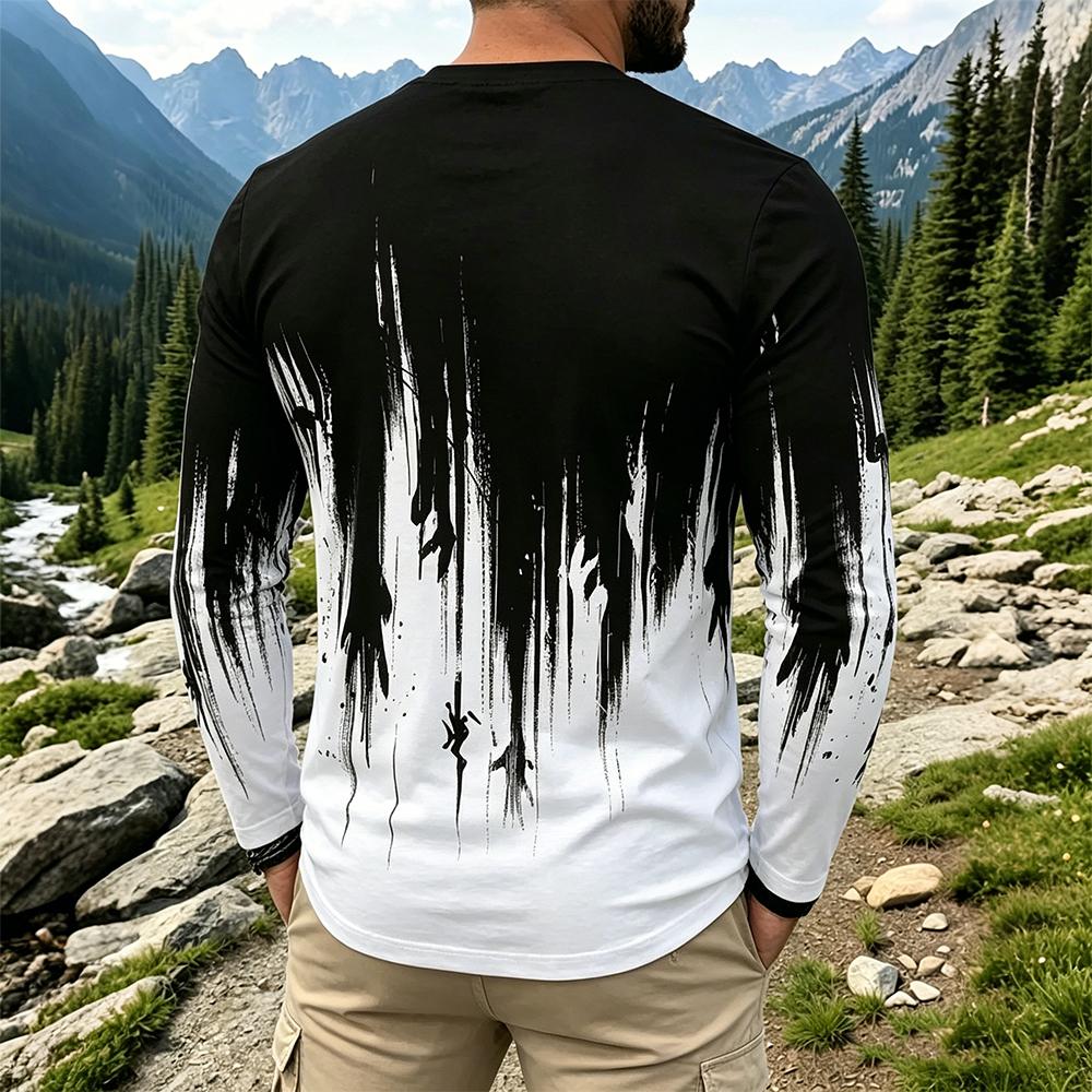 Men's Gradient Ink Splash Long - Men'S Fashion For Summer recensie en prijs