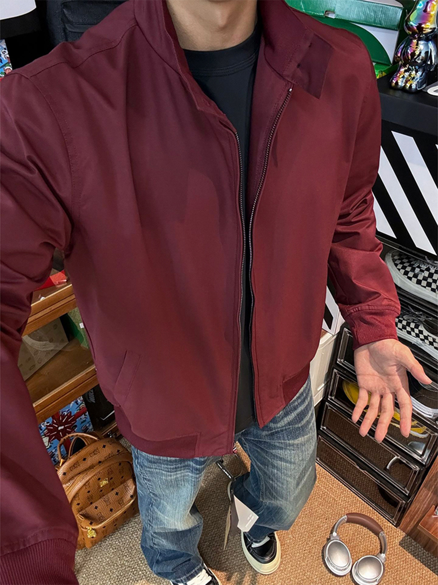 Red Stand Collar Harrington Ja - Harrington Jacket recensie en prijs